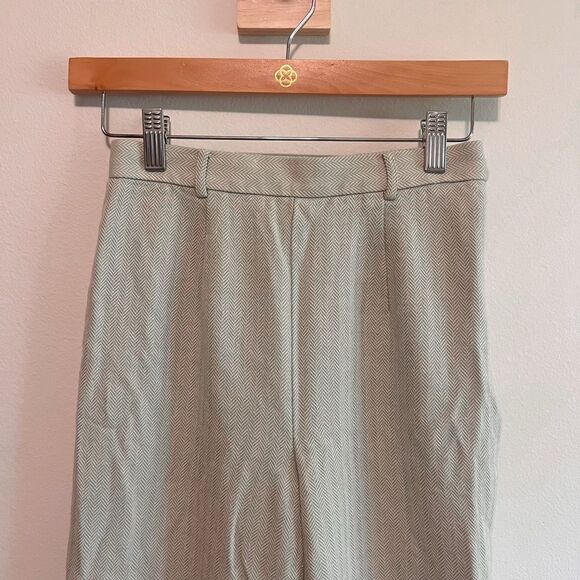 Vintage Carlisle Herringbone Wool Silk Pants Size - Picture 3 of 6